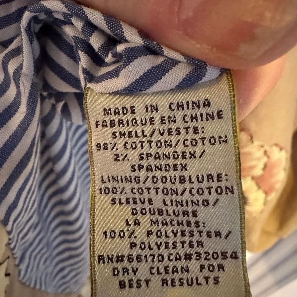 Elevenses Floral Tan trench with lace up detail on back - Picture 5 of 6